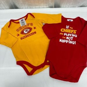 Kansas City Chiefs long sleeve onesies